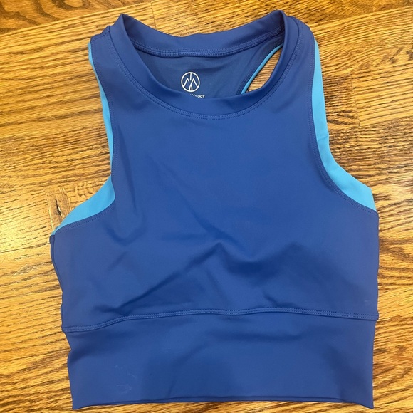 Move Theory Color Block Workout Set - Top and Leggings Blue - Picture 3 of 7